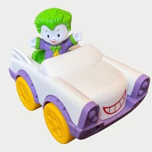 Little People DC Super Friends The Joker Figure & White Jokermobile Car